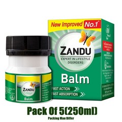 Pack Of 5 Zandu Balm 50 ml Each (Total 250ml)