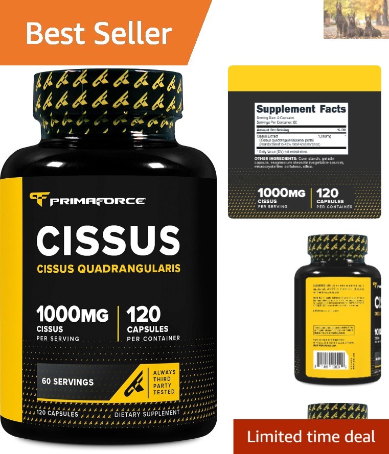 Clean Cissus Quadrangularis Extract 120 Capsules – Boost Joint Health & Energy