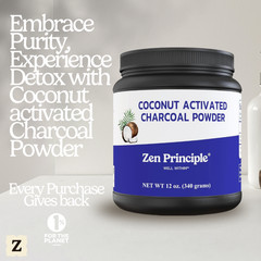 Coconut Activated Charcoal Powder. Teeth Whitening. Made in USA. 12 oz