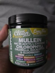 Clean Nutra Mullein Leaf Extract for Lungs Cleanse NAC Supplement Chlorophyll Ch
