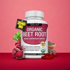 3PCS Root Beet Capsules 2040 Mg Organic Beetroot Powder Extract + Black Pepper