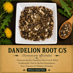 Dandelion Root C/S Wild Crafted Taraxacum officinale Premium Herb | Cut & Sifted