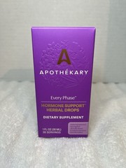 Apothekary Every Phase Natural Hormone Support Herbal Drops – 30ml/1 FL OZ