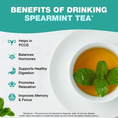 , Spearmint Tea Bags (100 Herbal Tea Bags) |Refreshing Mint Tea | Non-GMO | R…