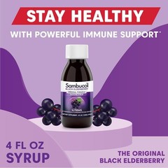 Sambucol Black Elderberry Syrup – Sambucus 4 Fl Oz (Pack of 2)
