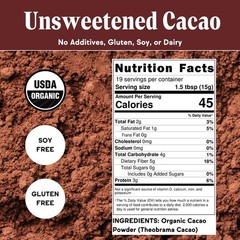 Raaka Chocolate Organic Cacao Powder – Unsweetened, Non-Alkalized, Perfect for B