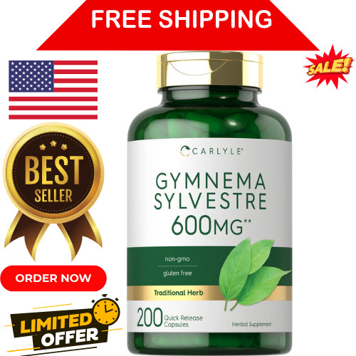 Gymnema Sylvestre Leaf Extract 600mg | 200 Capsules | by Carlyle