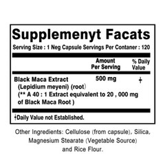 Black Maca Capsules 2000mg -Improve Symptoms of Imbalances, Energy & Endurance