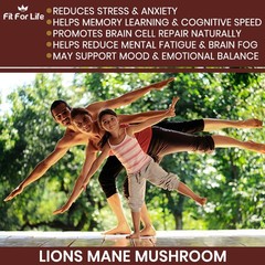 60 X PILLS LIONS MANE MUSHROOM EXTRACT ORGANIC BRAIN HEALTH MEMORY FOCUS RECALL