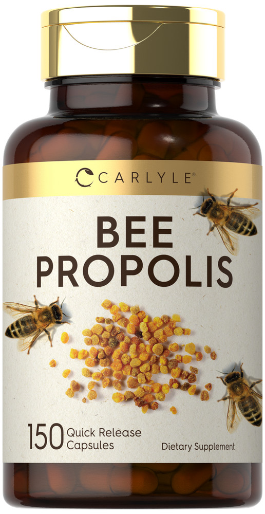 Bee Propolis Capsules 600mg | 150 Count | Non-GMO, Gluten Free | by Carlyle