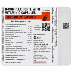 BECOSULES CAPSULES BICASULE Vitamin B-complex Help For Sore Tongue And Mouth