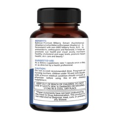 Bilberry Extract 1200mg 120 Capsules Eye Vision Health Healthy Blood Sugar