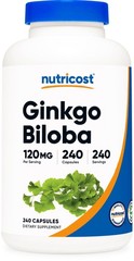 Nutricost Ginkgo Biloba 120mg, 240 Capsules – Extra 240 Count (Pack of 1)