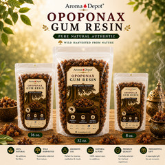 Opoponax Gum Resin Incense 100% Pure Natural Commiphora Guidottii Sweet Myrrh