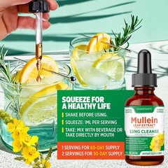 Alcohol-Free Herbal Mullein Extract Drops for Lung Comfort – & Non-Toxic