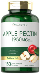 Apple Pectin 1950mg | 150 Capsules | Non-GMO & Gluten Free | by Carlyle