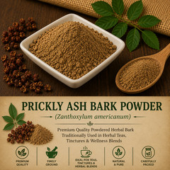 Prickly Ash Bark Powder (Zanthoxylum americanum) Premium Herbal Bark Powder