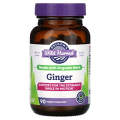 Oregon s Wild Harvest Ginger 90 Veggie Caps Dairy-Free, Gluten-Free, Organic,