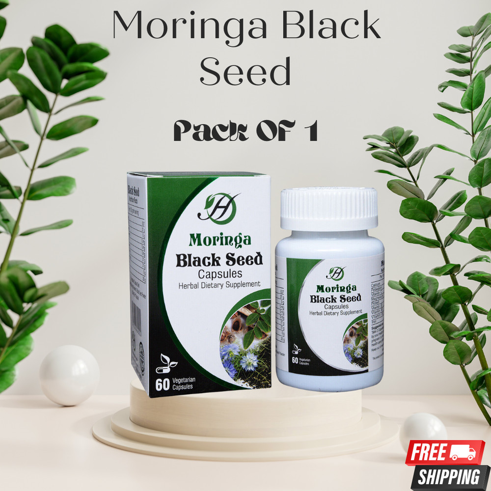 Moringa Black Seed Capsule – 60 Capsules – Herbal Dietary Supplement for Wellnes