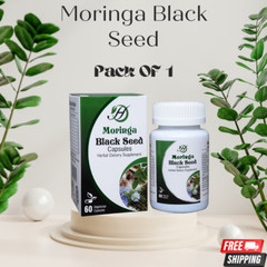 Moringa Black Seed Capsule – 60 Capsules – Herbal Dietary Supplement for Wellnes