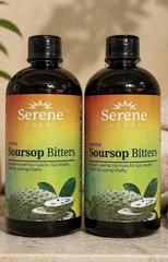 Serene Herbs Exotic Soursop Bitters Liquid Gut Health Detox Cleanse 2 Pack