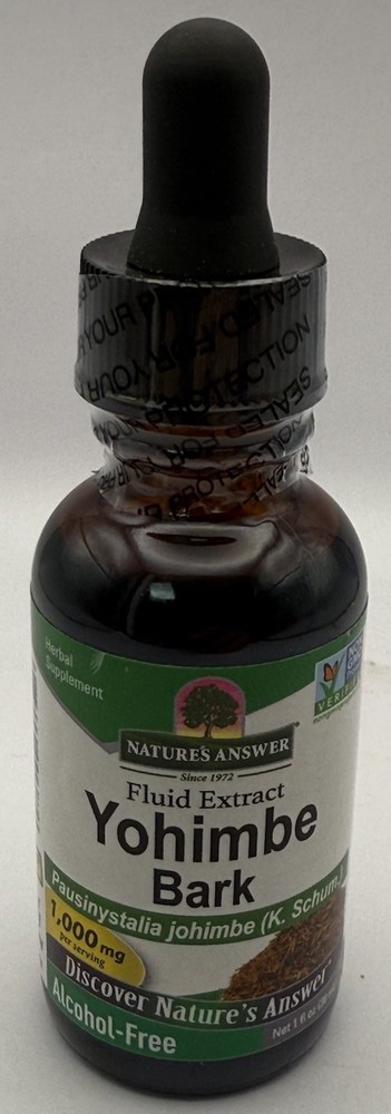 Nature s Answer Yohimbe Alcohol Free 1000 mg 1 fl oz 30 ml Alcohol-Free,
