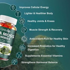 Sea Moss Gummies – Bladderwrack,Burdock Root, Thyroid, Immunity, Metabolism