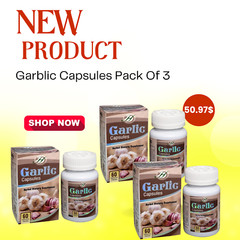 Organic Garlic Capsules – High Potency Immune Support Supplement – 100% Natural