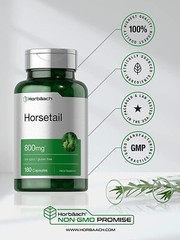 Horsetail Capsules 800mg | 180 Count | Non-GMO, Gluten Free Herb | by Horbaach