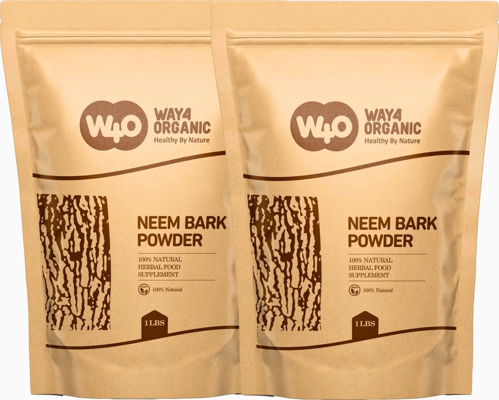 Neem Bark Powder 16 Oz (1 lb) – Dental and Digestion Support (Pack of 2)