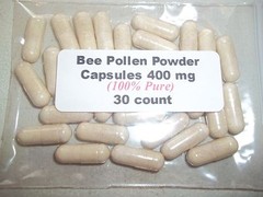 Bee Pollen Powder Capsules (100% Pure) 400 mg 30 Count