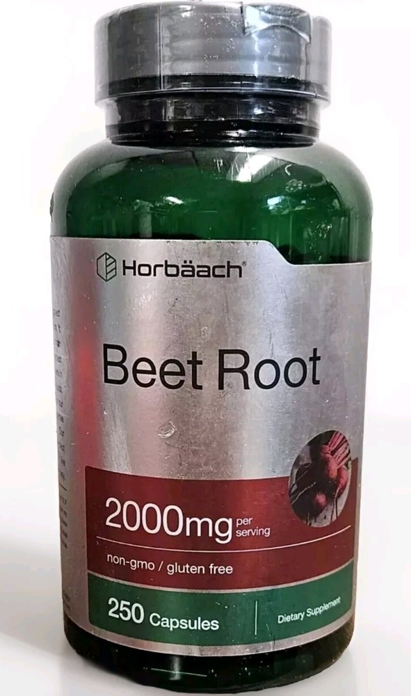 Beet Root Powder Capsules 2000mg 220 +bonus 30=250 Herbal Extract Horbaach 12/25