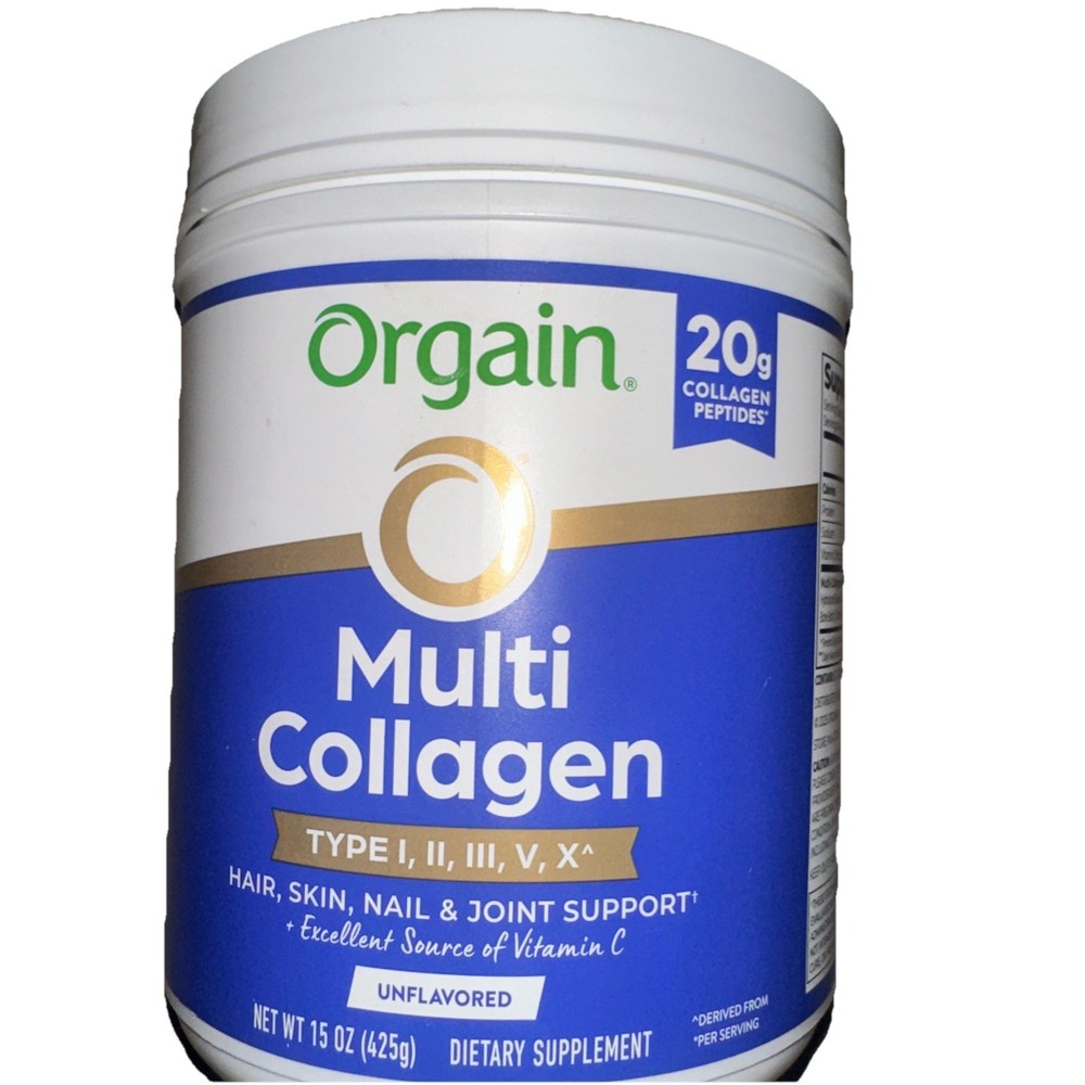 Orgain Hydrolyzed Multi Collagen Powder for Women & Men, 20g Collagen, Supports