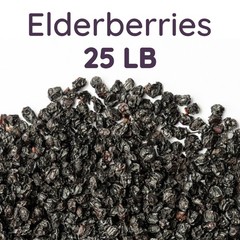 Bulk Dried Elderberries 25 lb Whole Black Sambucus Nigra for Tea & Recipes