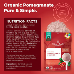 Navitas Organics Pomegranate Powder – Organic Juice Powder – for Smoothies, Dess