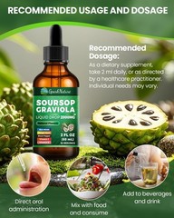 Soursop Drops 2000mg – Immune Boosting, Anti-Inflammatory, Digestive Support | N