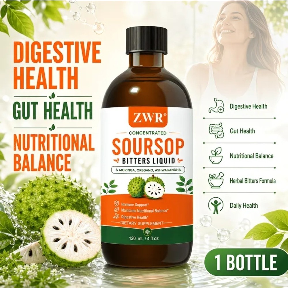 1 Bottle, Soursop Bitters Liquid, Herbal Bitters Formula with Soursop Leaf,…