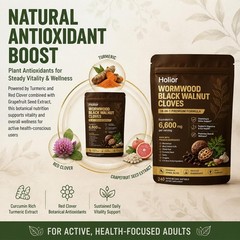 Holior 18-in-1 Black Walnut & Wormwood Herbal Blend for 240 Count (Pack of 1)