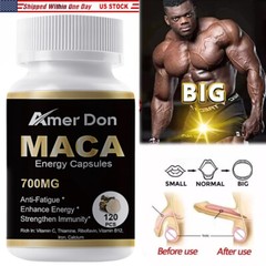 Maca Root, Vitamin B12/C, Thiamine, Riboflavin, lron, Calcium 120 Pills Non-GMO