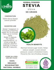 [idHerb] POWDER STEVIA STEVIA Natural Organic Herbal Herbs
