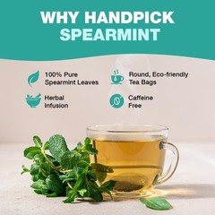 , Spearmint Tea Bags (100 Herbal Tea Bags) |Refreshing Mint Tea | Non-GMO | R…
