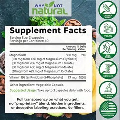 Magnesium Complex GlycinateTaurateMalateOrotate Vitamin B6 All Natural