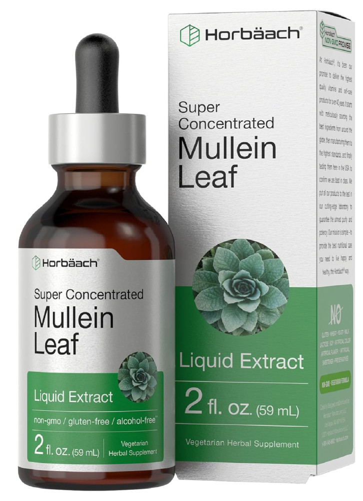 Mullein Drops for Lungs – Mullein Leaf Extract with Chlorophyll for Lung and Res