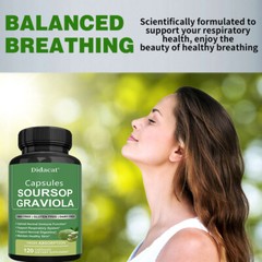 Soursop GRAVIOLA EXTRACT 1950 mg GMO free 120 capsules Balance skin health