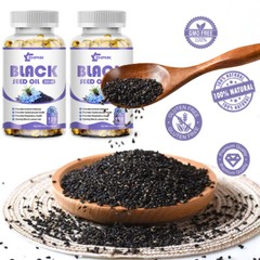 Black Seed Oil Capsules – 100% Pure Organic COLD PRESSED Cumin Nigella Sativa