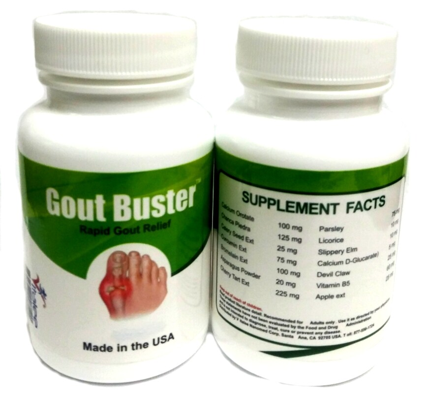 Gout Buster Supplement- Faster Relief and Flush Buildup (Capsule 60ct)