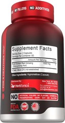 Herbtonics Korean Red Panax Ginseng 1500mg – Energy 120 Count (Pack of 1)