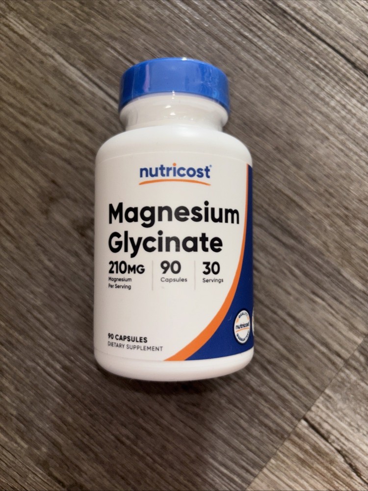 Nutricost Magnesium Glycinate Capsules (90 Capsules, 210 mg Per Serving)