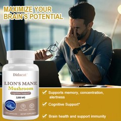 Lion’s Mane Mushroom Powder Lions Mane 2000mg Strength Extract