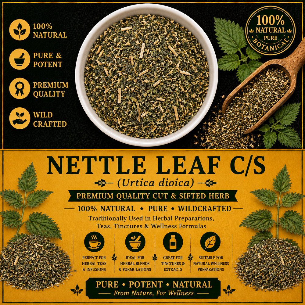 Nettle Leaf C/S Urtica dioica Cut & Sifted Premium Herbal Tea Leaf | Fresh | USA
